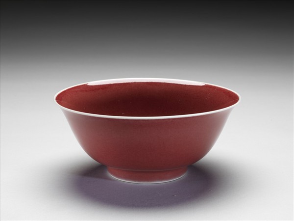 霽紅釉碗