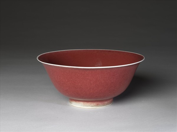 霽紅釉碗