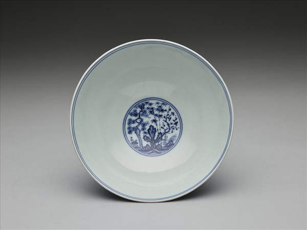 青花人物圖碗