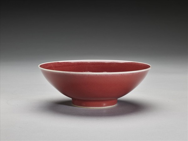 霽紅釉碗