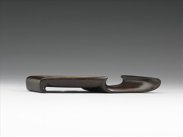 紫檀木鑲玉墨床