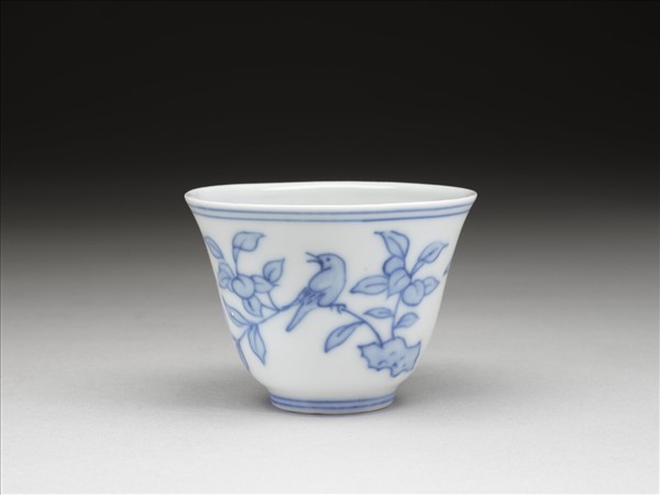 青花花鳥紋杯