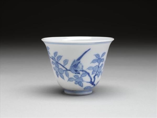 青花花鳥紋杯
