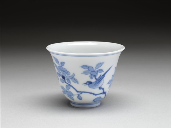 青花花鳥紋杯