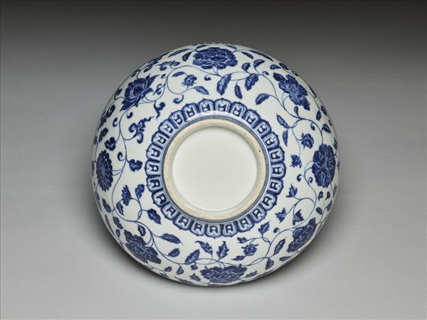 青花四季花卉圓洗