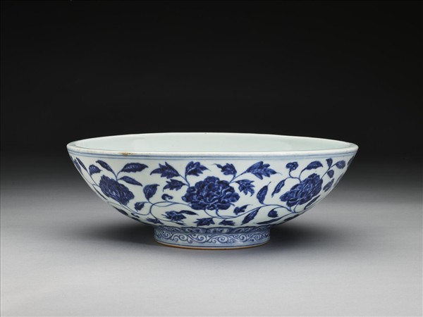 青花四季花卉圓洗