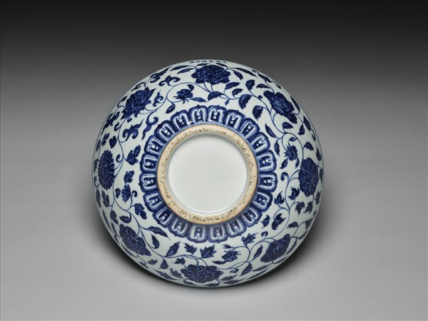 青花四季花卉圓洗