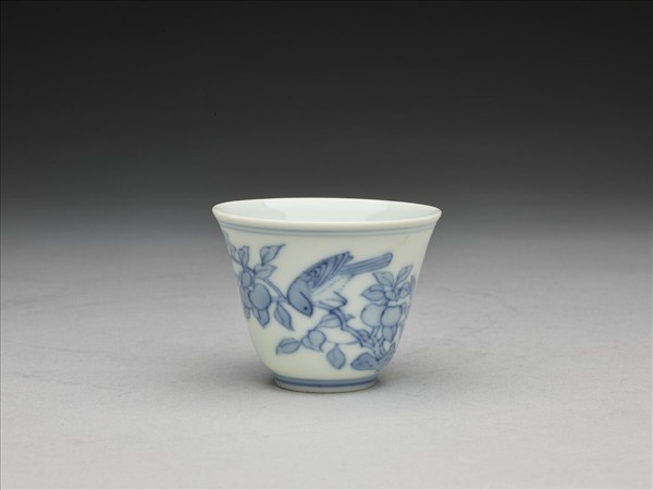 青花花鳥紋杯