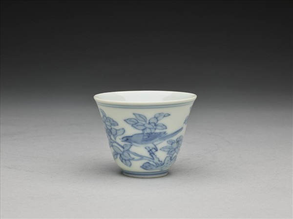 青花花鳥紋杯