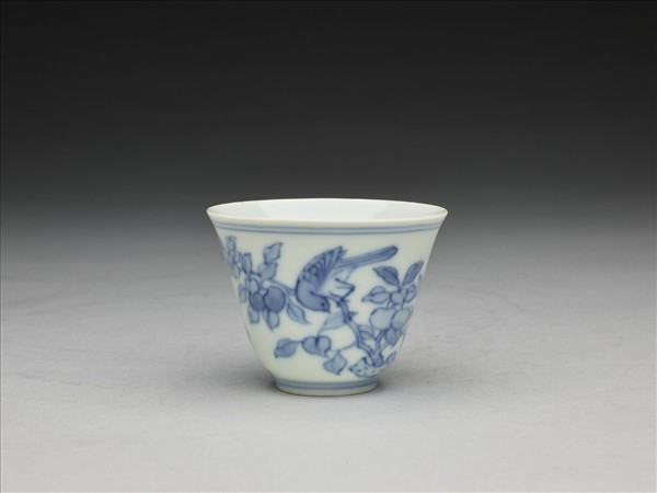 青花花鳥紋杯