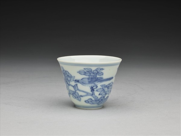 青花花鳥紋杯