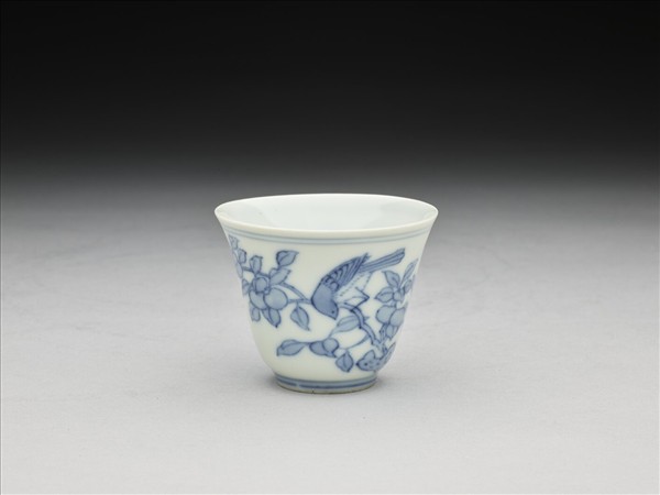 青花花鳥紋杯