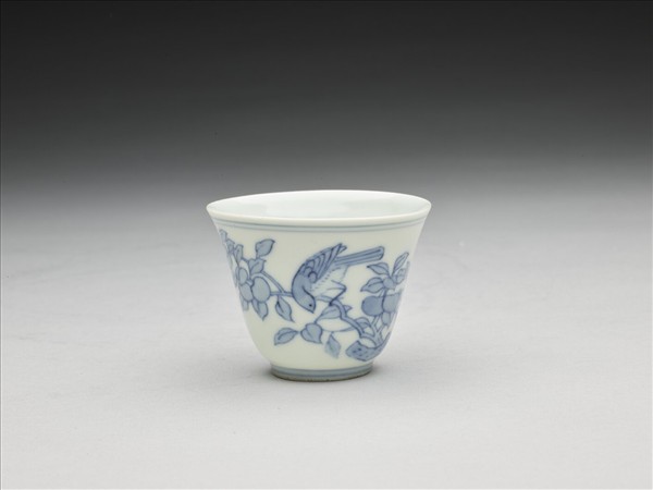 青花花鳥紋杯