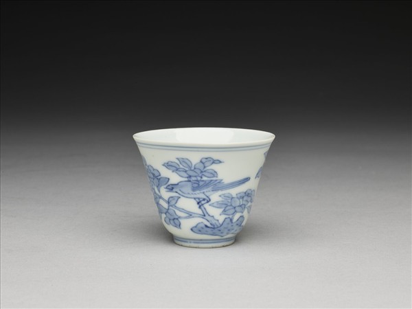 青花花鳥紋杯