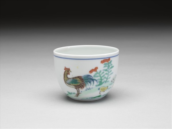鬥彩雞缸杯