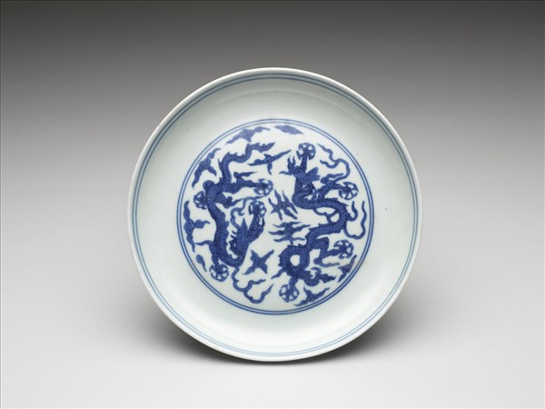 青花雲龍紋盤