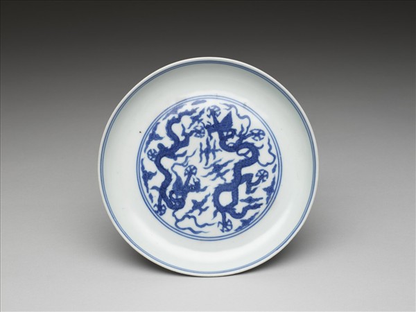 青花雲龍紋盤