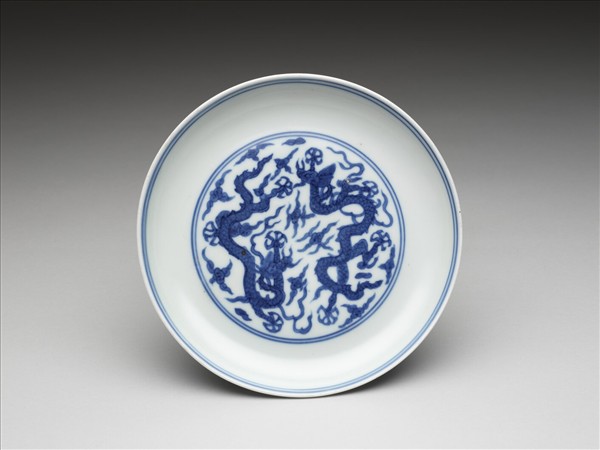 青花雲龍紋盤