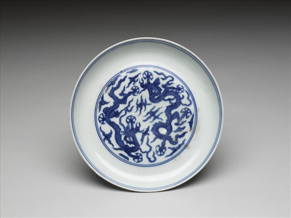 青花雲龍紋盤