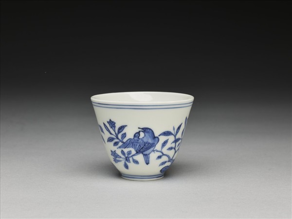 青花花鳥紋杯