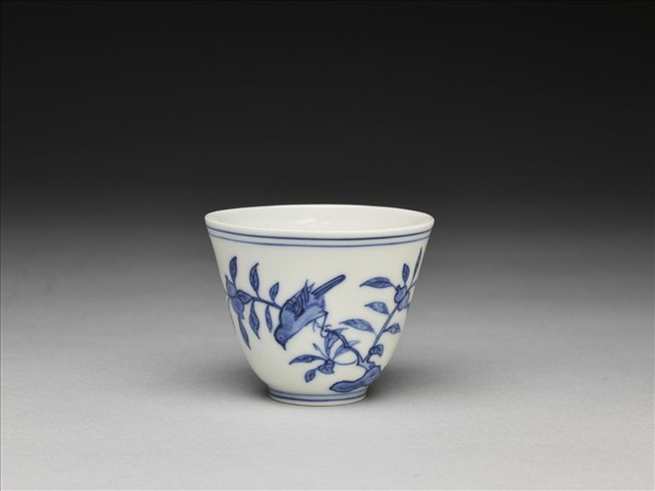 青花花鳥紋杯
