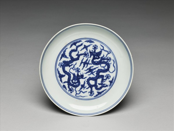 青花雲龍紋盤