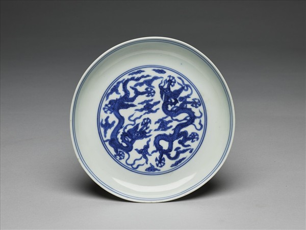 青花雲龍紋盤