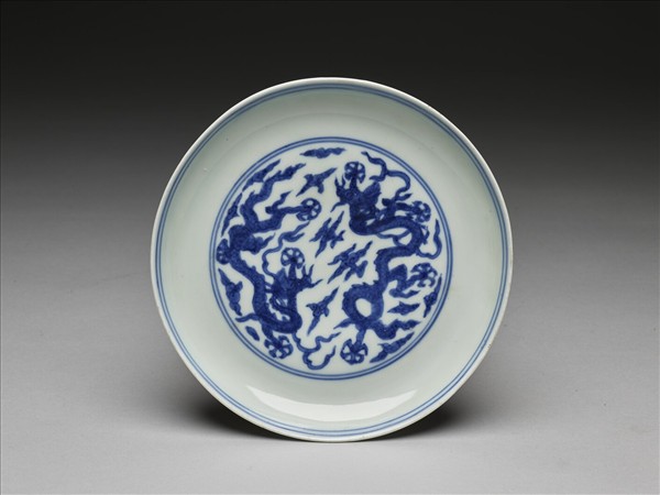 青花雲龍紋盤