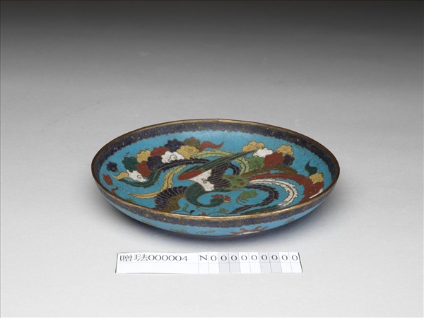 掐絲琺瑯雲鳳紋盤