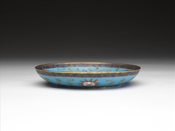 掐絲琺瑯雲鳳紋盤