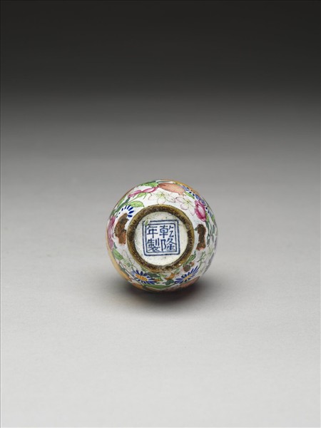 銅胎畫琺瑯三多瓶