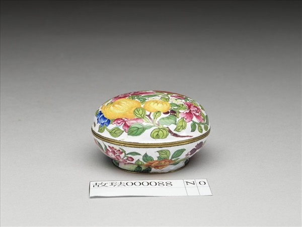 銅胎畫琺瑯三多盒