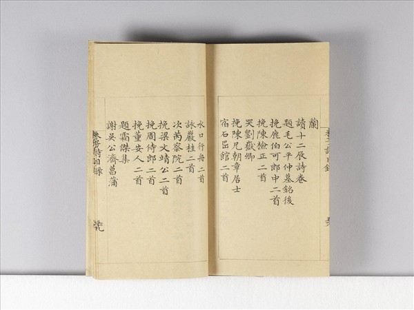 《朱子詩》（目錄）