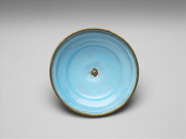 銅胎畫琺瑯蓮花蓋碗