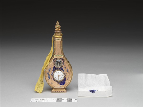 西洋琺瑯鑲錶人物瓶