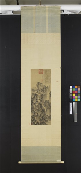 明周臣山水　軸