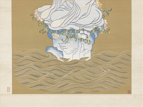 清人繡觀音大士像　軸