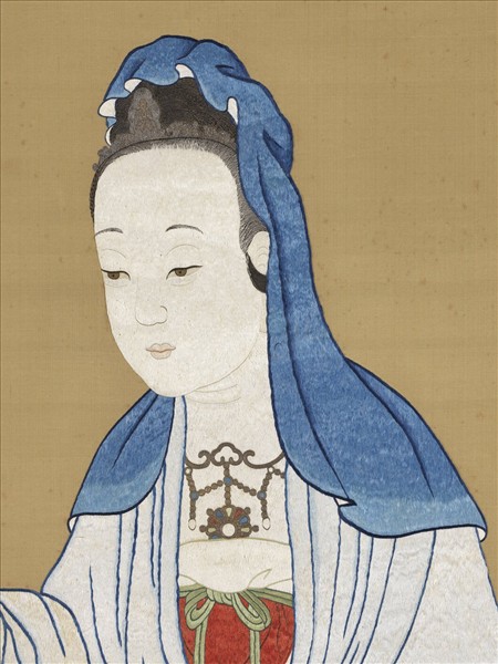 清人繡觀音大士像　軸