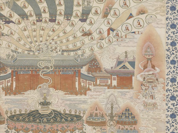 清緙絲極樂世界圖　軸