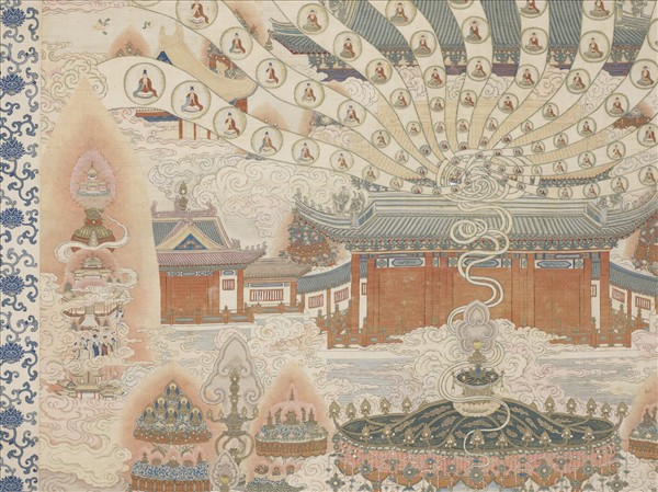 清緙絲極樂世界圖　軸