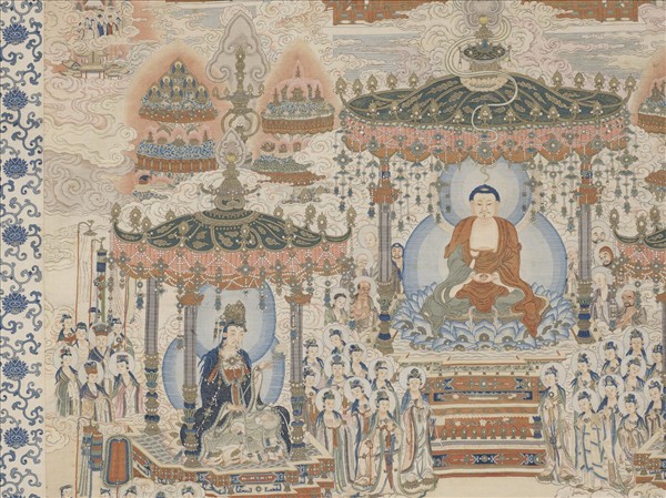 清緙絲極樂世界圖　軸