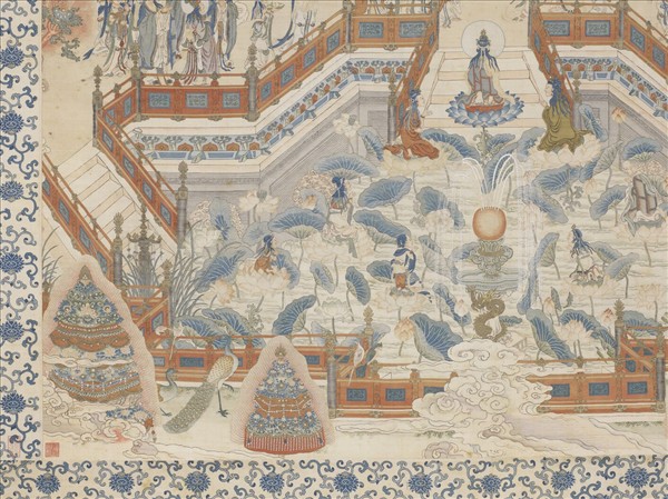 清緙絲極樂世界圖　軸