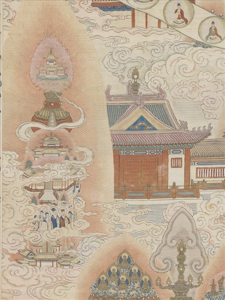 清緙絲極樂世界圖　軸