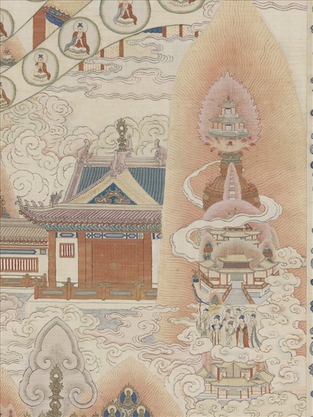 清緙絲極樂世界圖　軸