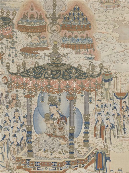 清緙絲極樂世界圖　軸