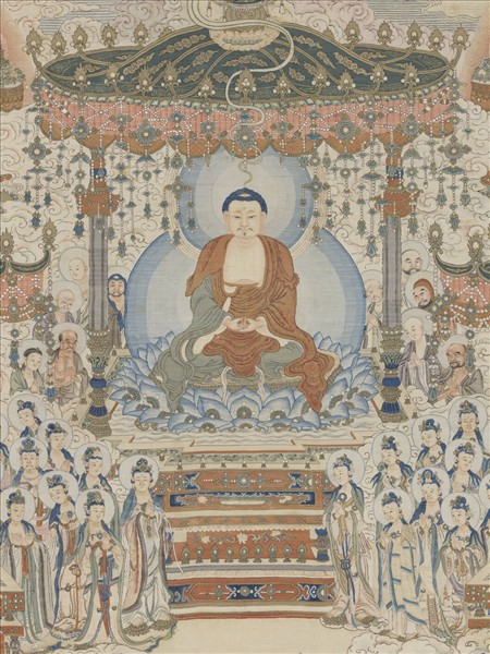 清緙絲極樂世界圖　軸