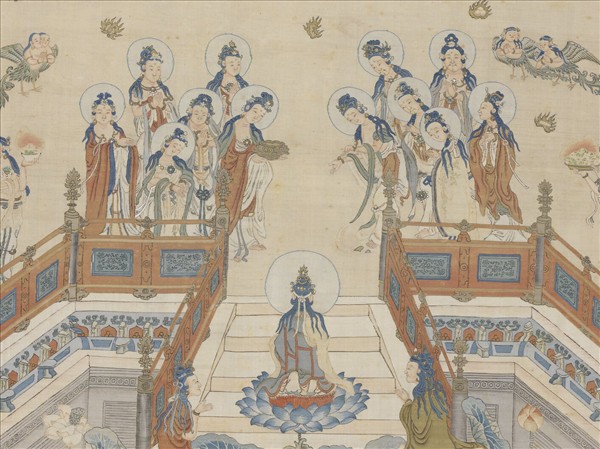 清緙絲極樂世界圖　軸