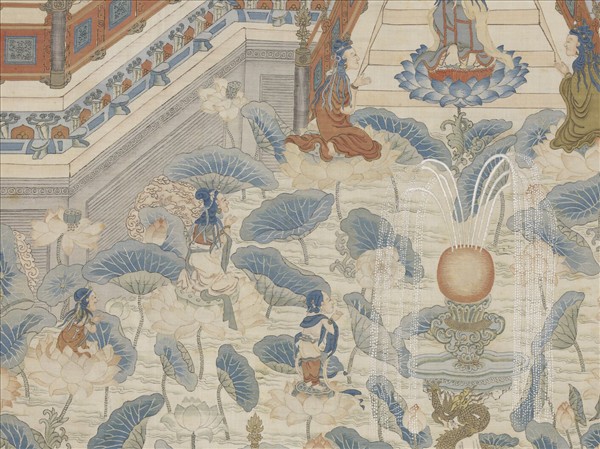 清緙絲極樂世界圖　軸