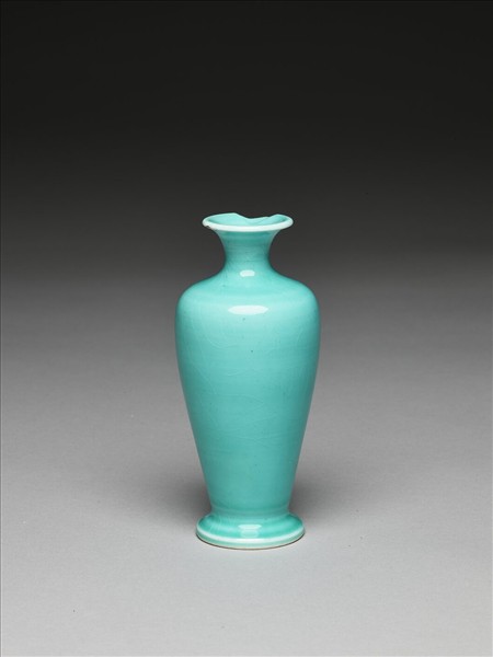 翡翠釉撇口瓶
