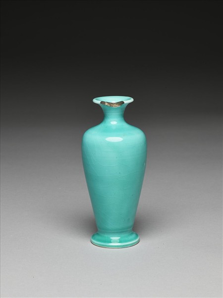 翡翠釉撇口瓶
